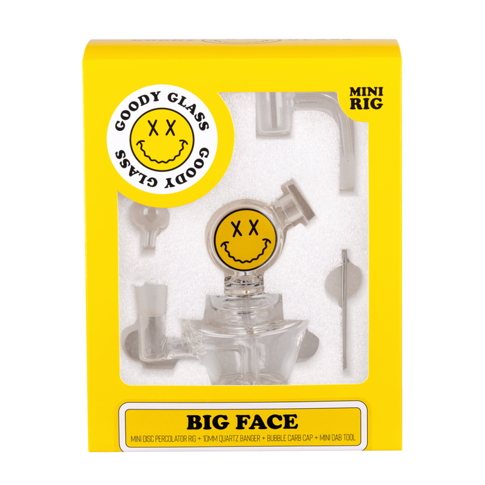 Goody Glass - Big Face Mini Dab Rig 4-Piece Kit