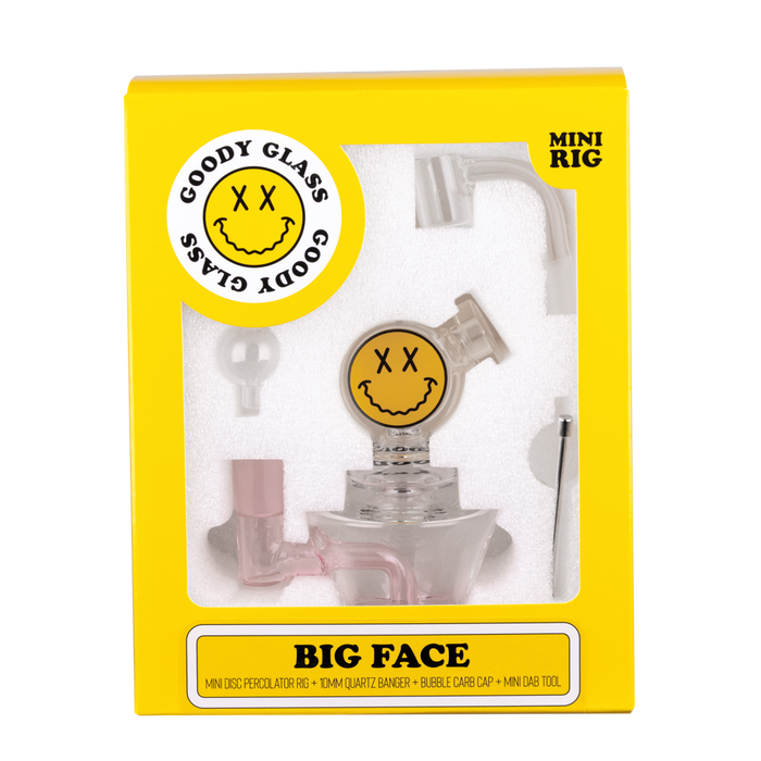 Goody Glass - Big Face Mini Dab Rig 4-Piece Kit