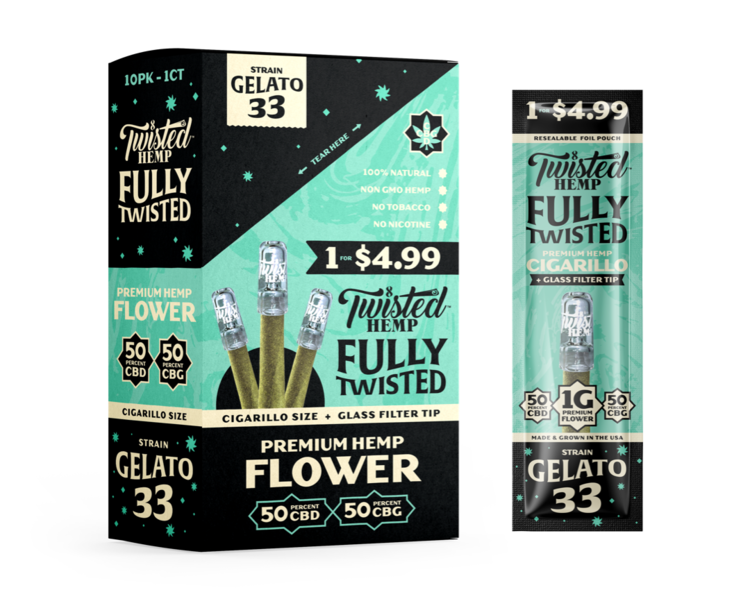 Twisted Hemp - Fully Twisted CBD & CBG Cigarillo